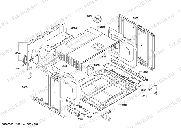 Схема №5 HEB78D750 с изображением Панель управления для плиты (духовки) Bosch 00706537