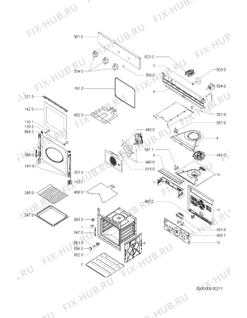 Схема №1 AKS 149/02 NA с изображением Панель для электропечи Whirlpool 481245249635