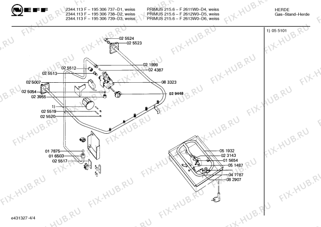 Схема №3 F2622W0 PRIMUS 225.6 с изображением Панель для электропечи Bosch 00118554