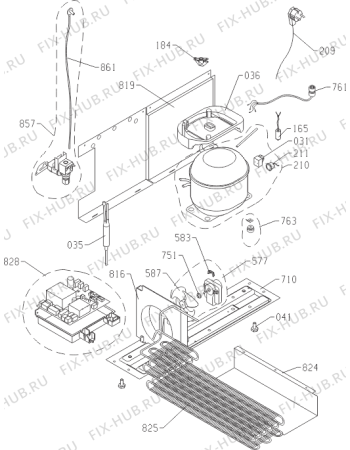 Схема №1 ZIBS240HSS (100797, HTFP1261) с изображением Компрессор для холодильной камеры Gorenje 477100