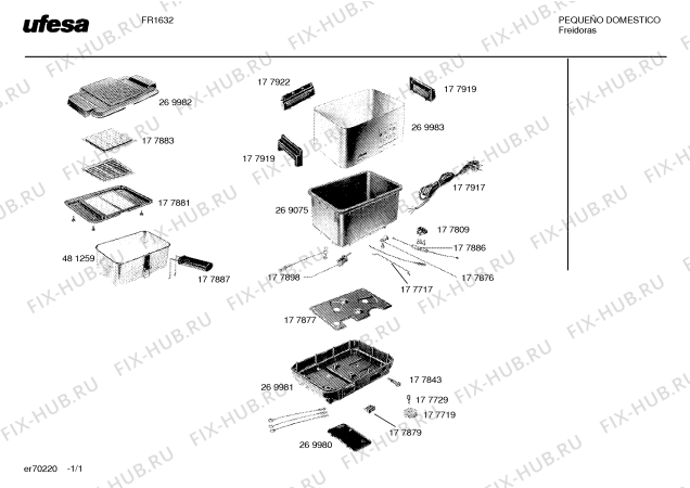 Схема №1 FR1632 с изображением Крышка для электротостера Bosch 00269980