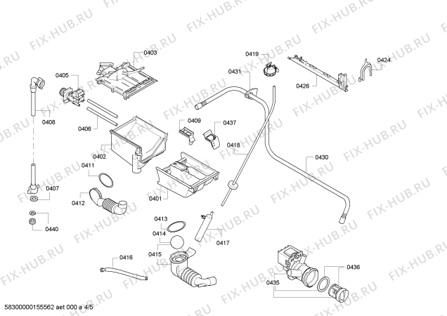 Взрыв-схема стиральной машины Bosch WAE16164OE Maxx 7 VarioPerfect - Схема узла 04