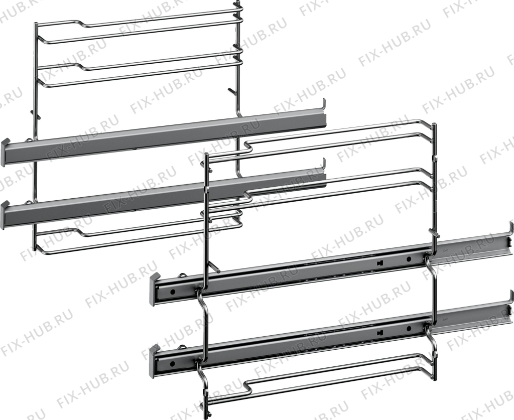 Большое фото - Направляющие с полн. выдвиж., 2 ур. для духового шкафа Bosch 17001568 в гипермаркете Fix-Hub