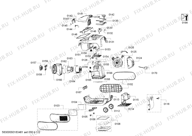 Схема №2 ZVC602HP, Silentwelt с изображением Уголок для мини-пылесоса Zelmer 00632407