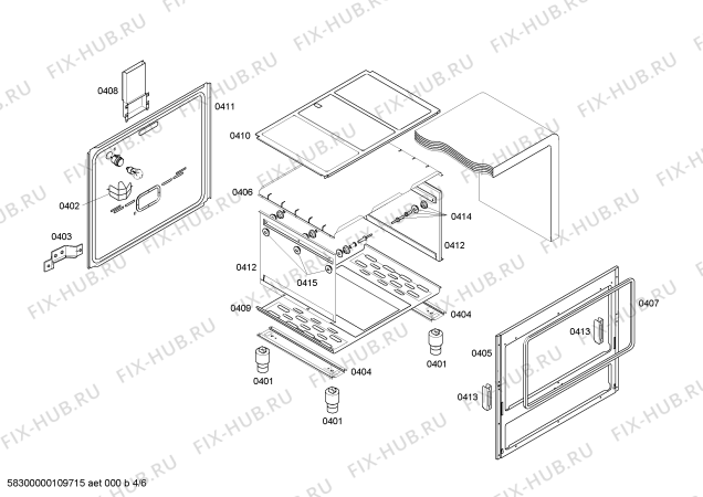Взрыв-схема плиты (духовки) Bosch HSK14I81E9 P2 76 PS INOX GE 127V (CKD) - Схема узла 04