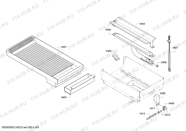 Схема №3 PCG486EL с изображением Панель для плиты (духовки) Bosch 00478908