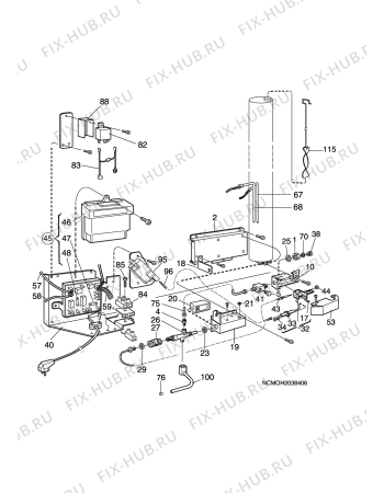 Взрыв-схема холодильника Electrolux RM6705 - Схема узла C20 Comb. armature  H