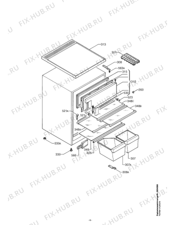 Взрыв-схема холодильника Aeg S1573-4TK - Схема узла Housing 001