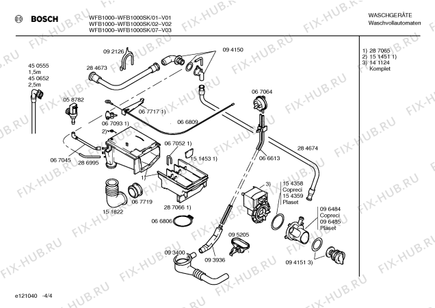 Схема №4 WFB1000IE с изображением Панель управления для стиралки Bosch 00286676