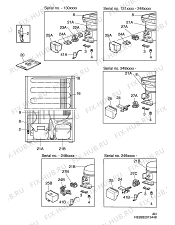 Взрыв-схема холодильника Electrolux ER8196B - Схема узла C10 Cold, users manual