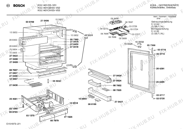 Схема №2 KUL1401CH с изображением Дверь морозильной камеры для холодильной камеры Bosch 00286484