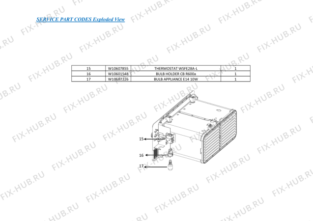 Взрыв-схема холодильника Whirlpool WMD 240 WH - Схема узла