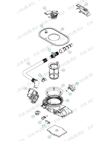 Взрыв-схема посудомоечной машины Asko D5253 XXL FI US   -Titanium FI (340992, DW70.3) - Схема узла 07