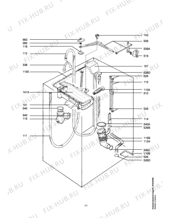 Взрыв-схема стиральной машины Aeg LAVW1035-W - Схема узла Hydraulic System 272