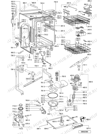 Схема №1 ADP 5442/1 WH с изображением Панель для посудомоечной машины Whirlpool 481245371908
