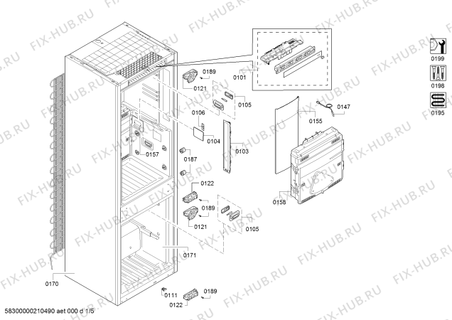 Схема №5 KIF86HD30C Bosch с изображением Дверь для холодильника Siemens 00718332