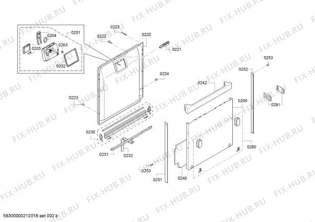 Схема №7 DF260261 с изображением Корзина для посуды для электропосудомоечной машины Bosch 00778369