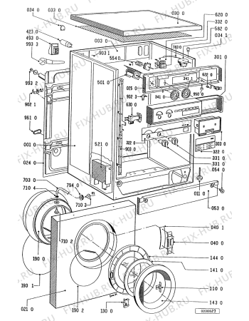 Схема №2 WA ALLURE 1000T WA ALLURE 1000 A-NL с изображением Обшивка для стиральной машины Whirlpool 481245219108