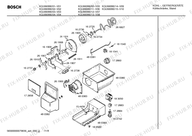 Схема №6 KGU66990 с изображением Дверь для холодильника Bosch 00236320