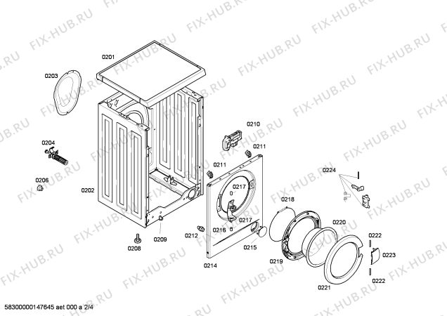 Схема №4 3TS50105A с изображением Панель управления для стиралки Bosch 00702493