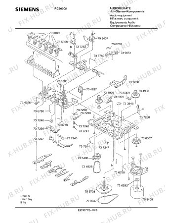 Схема №8 RC300G4 с изображением Головка воспроизведения и записи для аудиотехники Siemens 00793407