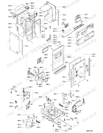 Взрыв-схема посудомоечной машины Ikea DWF417W DWF 417 W 000 380 22 - Схема узла