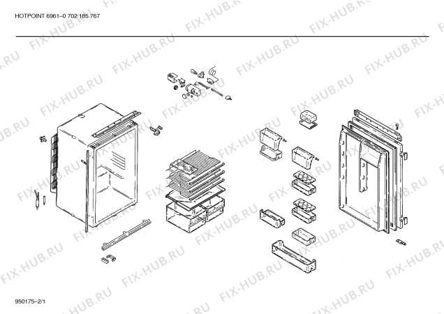 Схема №2 KIRHPL2GB 6961 с изображением Поднос для холодильника Bosch 00278206