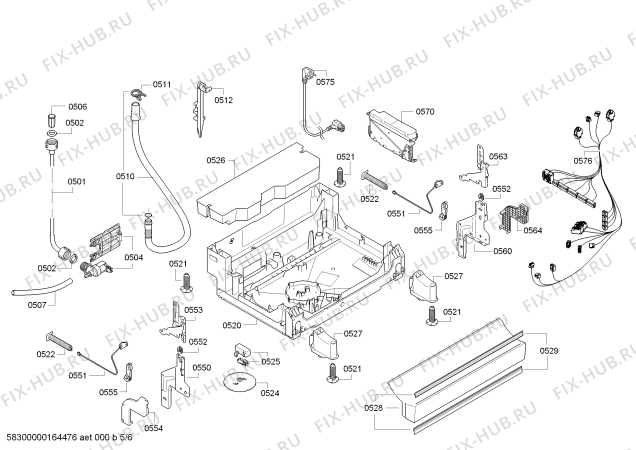 Схема посудомоечной машины Profilo BM5380MA BM5380MA; A+ enerji sinifi - Схема узла 05 Взрыв-схема посудомоечной машины Profilo BM5380MA BM5380MA; A+ enerji sinifi - Схема узла 05