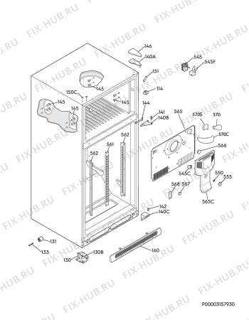 Взрыв-схема холодильника White Westinghouse MRTS23V8PF - Схема узла Internal parts