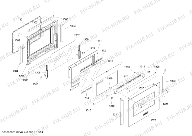 Схема №10 SEM302BS с изображением Декоративная рамка для духового шкафа Bosch 00242006