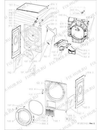 Схема №3 HDLX 80410 с изображением Декоративная панель для стиральной машины Whirlpool 481011028157
