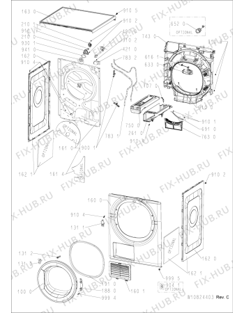 Взрыв-схема стиральной машины Whirlpool HDLX 70315 - Схема узла