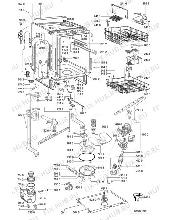 Схема №2 ADP 7539 BL с изображением Обшивка для электропосудомоечной машины Whirlpool 481245373163