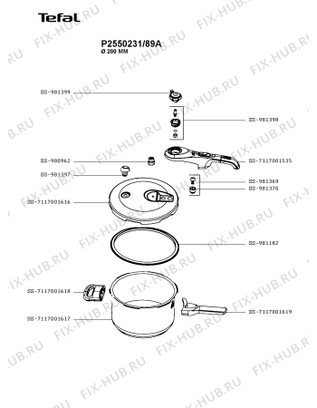 Схема №1 P2550231/89A с изображением Кастрюля для духовки Tefal SS-7117001617