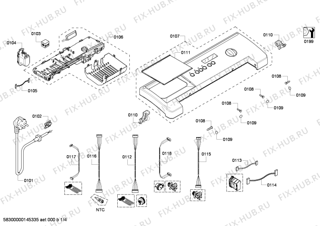 Схема №3 WBB24751IT с изображением Дверь для стиральной машины Bosch 00249421