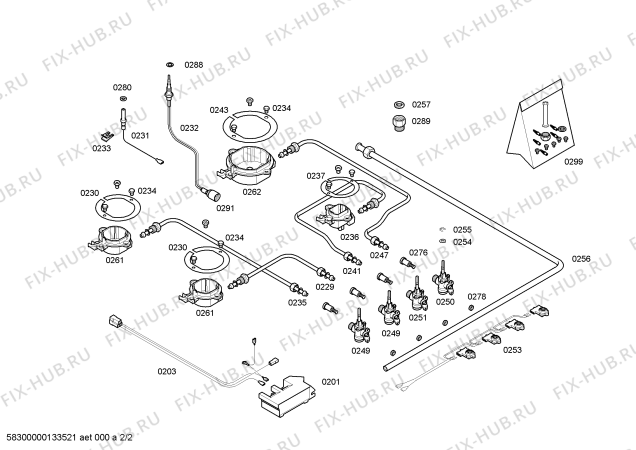 Схема №1 PCD685FIT Bosch с изображением Трубки для плиты (духовки) Bosch 00496947