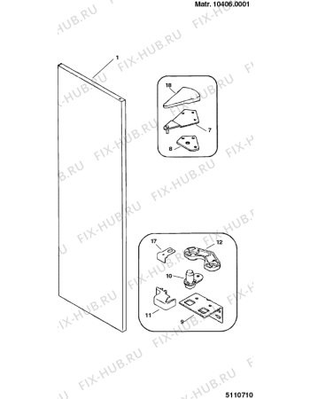 Схема №7 XRA600NF (F025219) с изображением Кулер для холодильника Indesit C00081261