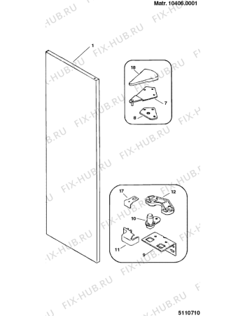 Схема №7 XRA600NF (F025219) с изображением Полка для холодильника Indesit C00081449