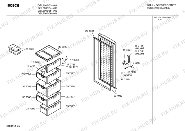 Схема №2 GSU80421 с изображением Клапан для холодильника Bosch 00354978