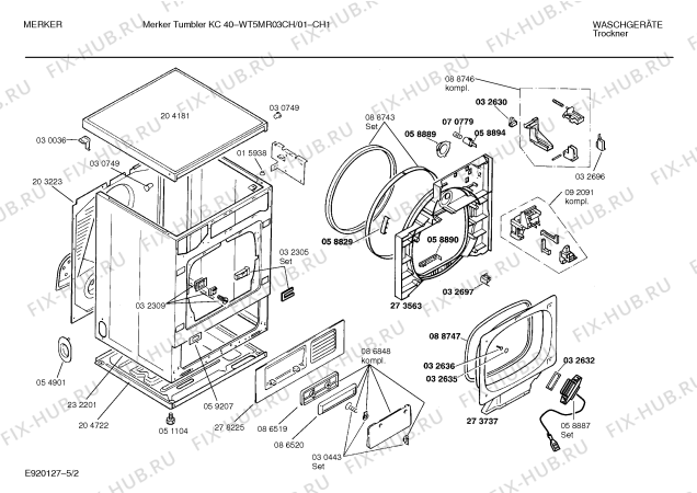 Схема №7 WTADD06FF DE DIETRICH SD1618F23 с изображением Индикатор для сушилки Bosch 00032837