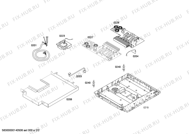 Взрыв-схема плиты (духовки) Balay 3EB950L BA.4I.80.BAS.28S.X.BEVELLED - Схема узла 02