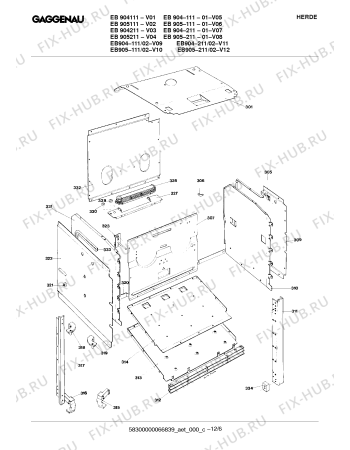 Схема №6 EB906210 с изображением Противень для плиты (духовки) Bosch 00213083