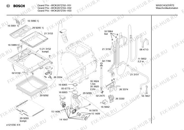 Взрыв-схема стиральной машины Bosch WOK207Z Grand Prix - Схема узла 04