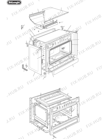 Схема №4 L91GW с изображением Модуль (плата управления) для плиты (духовки) DELONGHI 35N9175UD1