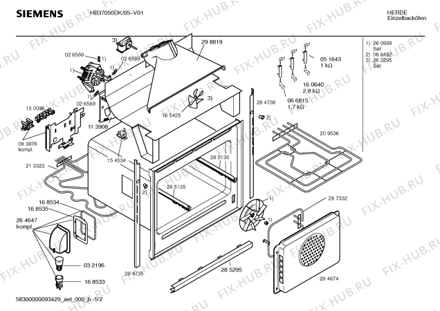 Схема №4 HB37020DK с изображением Инструкция по эксплуатации для плиты (духовки) Siemens 00523041