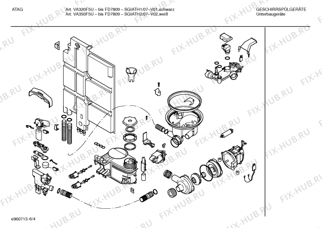 Взрыв-схема посудомоечной машины Atag SGIATH1 VA320F5U - Схема узла 04