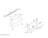 Схема №3 HBN574850 с изображением Передняя часть корпуса для плиты (духовки) Bosch 00442100