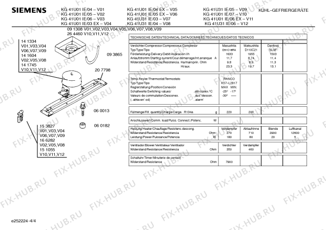 Схема №3 KG41U50GR с изображением Терморегулятор для холодильника Siemens 00093863