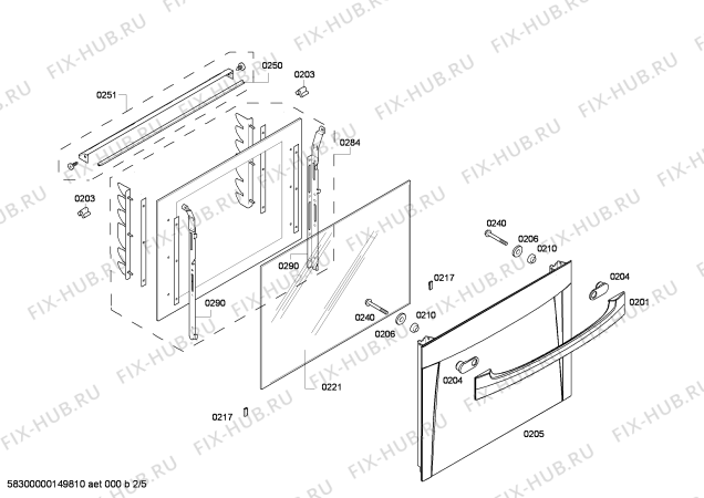 Схема №2 3HB670XP horno.balay.py.2d.HB.E3_MCT_X.pt_carr.in с изображением Модуль управления, незапрограммированный для духового шкафа Bosch 00700142