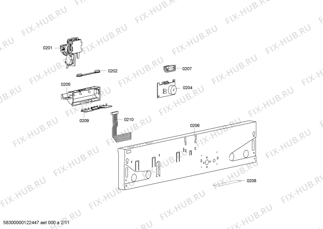 Схема №7 SM65E330CH с изображением Передняя панель для посудомоечной машины Siemens 00663980